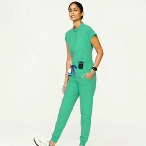 XXS surgical green Figs high waisted Zamora joggers. Limited edition color.